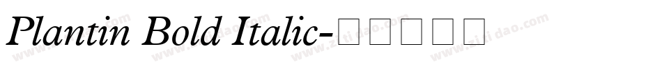 Plantin Bold Italic字体转换